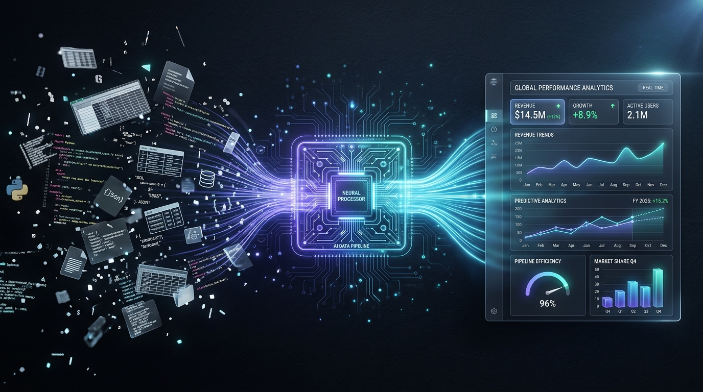 AI Data Pipeline transformation visual